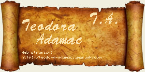 Teodora Adamac vizit kartica
